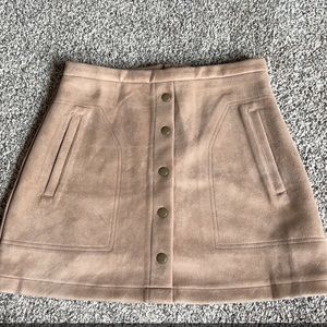 Pink Lily suede tan skirt